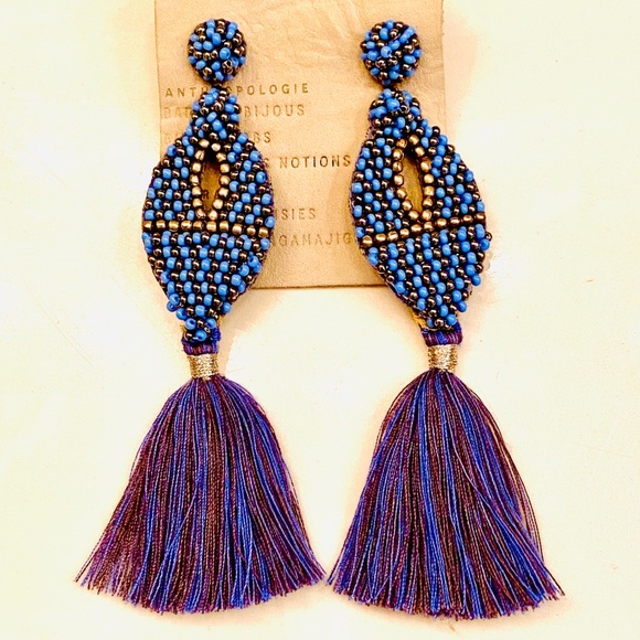 Anthropologie Jewelry - NWT Anthropologie Deepa Beaded Tassel Chandeliers